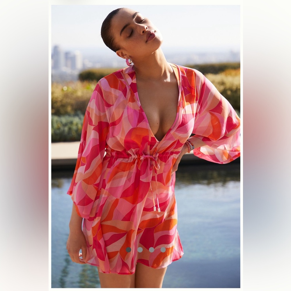 Sanctuary Pink and Orange Swim Coverup